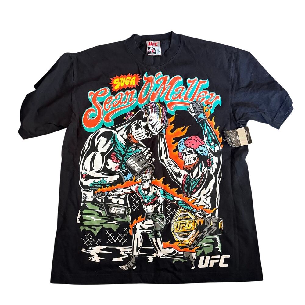 Official Warren Lotas Sean O'Malley T-Shirt UFC Black NEW WITH TAGS Size Medium